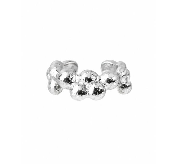 Handmade Silver Bubble Ear Cuff – No Piercing Required
