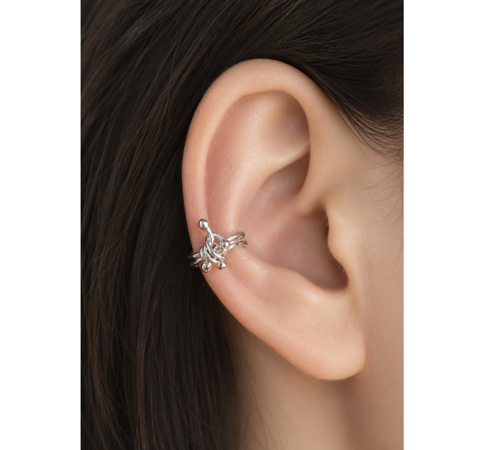 Handmade Sterling Silver Ear Cuff – No Piercing Conch Ring