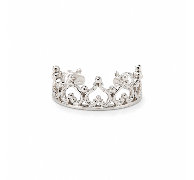 Handmade Crown Ear Cuff "Queen" – No Piercing Needed