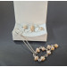 Silver Jewelry Set with Natural Pearls – Handmade Breast Rings and Vagina Clip