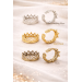 Non piercing nipple jewelry - Silver Nipple Rings Сrown Non Piercing adjustable Nipple Ring