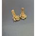 Vintage Gold Tone Floral Clip-On Earrings – Statement Flower Earrings