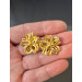 Vintage Gold Tone Floral Clip-On Earrings – Statement Flower Earrings