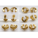 Vintage Monet Gold-Tone Clip-On Earrings – Retro Geometric Elegance