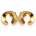 Vintage Monet Gold-Tone Clip-On Earrings – Retro Geometric Elegance