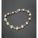 Peach Pearl Bracelet — Sterling Silver Freshwater Pearl Bracelet, Handmade