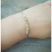 Ember Cuff – Genuine Opal Bracelet, Hammered Sterling Silver Open Cuff