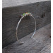Ember Cuff – Genuine Opal Bracelet, Hammered Sterling Silver Open Cuff