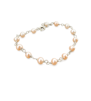 Peach Pearl Bracelet, Sterling Silver 4mm Freshwater Pearls, Handmade Beaded Bracelet, Adjustable Sizes 16-21cm, Dainty Pearl Jewelry Gift Peach Pearl Bracelet, Sterling Silver 4mm Freshwater Pearls, Handmade Beaded Bracelet, Adjustable Sizes 16-21cm, Dainty Pearl Jewelry Gift
