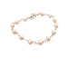 Peach Pearl Bracelet — Sterling Silver Freshwater Pearl Bracelet, Handmade