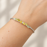 Ember Cuff, Genuine Opal Bracelet, Hammered Sterling Silver Wire Wrap Open Cuff