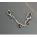 Purple Crystal Steel Clip Chain — Non-Piercing Intimate Jewelry