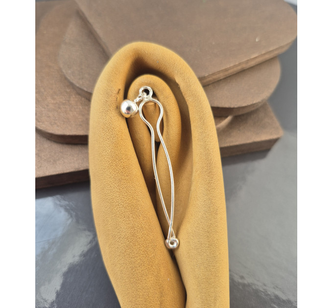 Fake Christina Piercing Handmade Sterling Silver with 5mm Ball