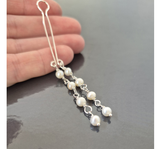 Adjustable Nipple Rings & Fake Christina Piercing Set — Sterling Silver, Natural Pearls