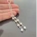 Adjustable Nipple Rings & Fake Christina Piercing Set — Sterling Silver, Natural Pearls