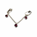 Purple Crystal Steel Clip Chain — Non-Piercing Intimate Jewelry