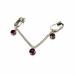 Purple Crystal Steel Clip Chain — Non-Piercing Intimate Jewelry