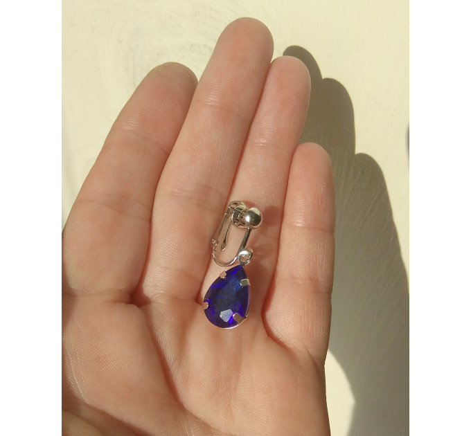 Royal Blue Crystal Faux Clitoral Jewelry
