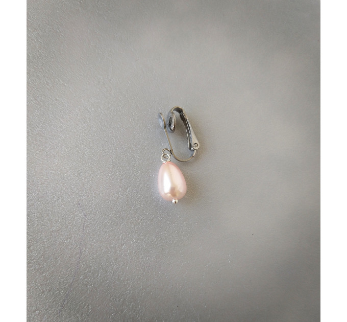Clitoral Jewellery , Faux piercing with pink pearl Non Piercing Clit Clip Adult fun sex toys
