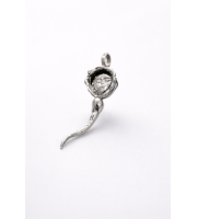 Handmade Sterling Silver Fertilization Pendant – Egg Cell & Sperm Symbol Necklace