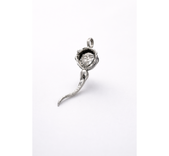 Sterling Silver Fertilization Pendant | Conceptual Egg Cell Necklace – SilverBuds
