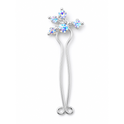 Sterling Silver Rainbow Crystal Fake Christina Piercing – Non-Piercing Intimate Jewelry Sterling Silver Rainbow Crystal Fake Christina Piercing – Non-Piercing Intimate Jewelry