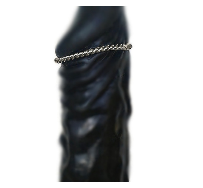 Twisted Rope Sterling Silver Penis Ring – Handmade Men's Body Jewelry