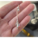 Handmade Sterling Silver Adjustable Lasso Ring with Vintage Czech Crystal