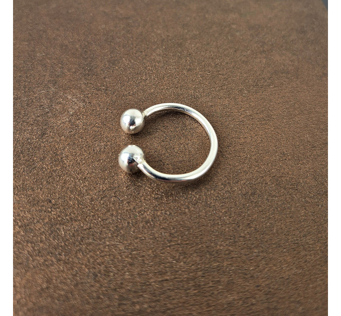 Fake Prince Albert Piercing – Sterling Silver Non-Piercing PA Ring for Men SilverBuds