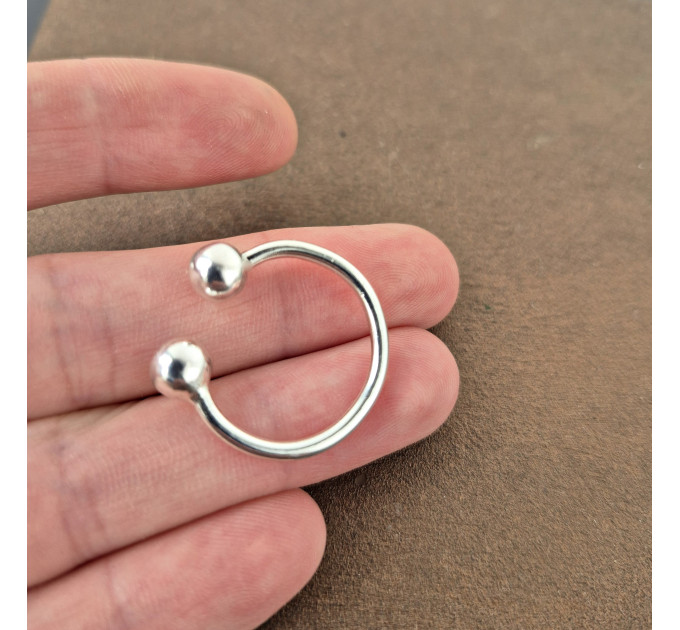 Fake Prince Albert Piercing – Sterling Silver Non-Piercing PA Ring for Men SilverBuds