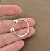 Fake Prince Albert Piercing – Sterling Silver Non-Piercing PA Ring for Men SilverBuds