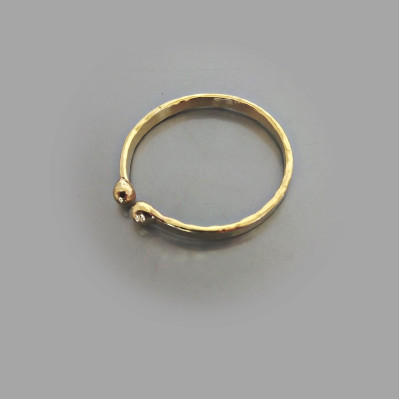Handmade Hammered Brass Penis Ring