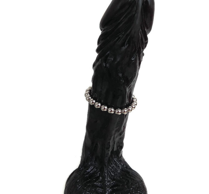 Magnetic Penis Ring with 5mm Beads – Adjustable Non-Piercing Male Jewelry