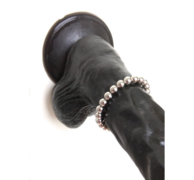 Magnetic Penis Ring with 5mm Beads – Adjustable Non-Piercing Male Jewelry