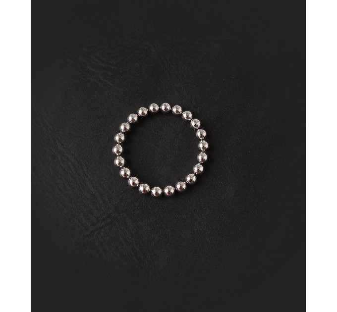 Magnetic Penis Ring with 5mm Beads – Adjustable Non-Piercing Male Jewelry