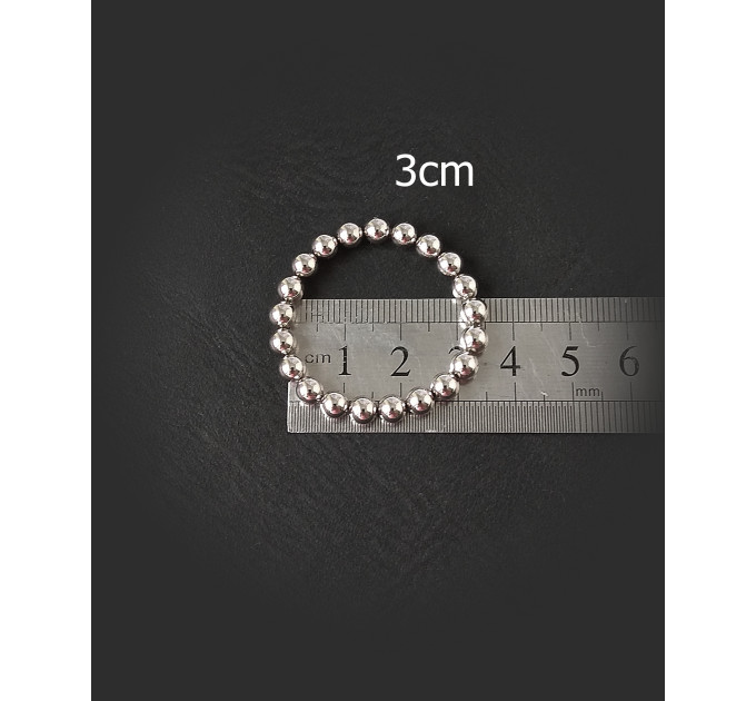 Magnetic Penis Ring with 5mm Beads – Adjustable Non-Piercing Male Jewelry