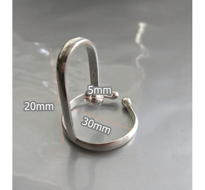 Faux Prince Albert Ring — Non-Piercing Sterling Silver Design