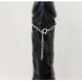 Amethyst Penis Chain — Non-Piercing Sterling Silver Adjustable SilverBuds