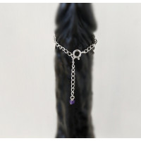 Amethyst Penis Chain — Non-Piercing Sterling Silver Adjustable