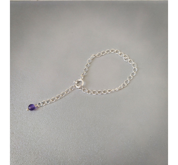 Amethyst Penis Chain — Non-Piercing Sterling Silver Adjustable SilverBuds