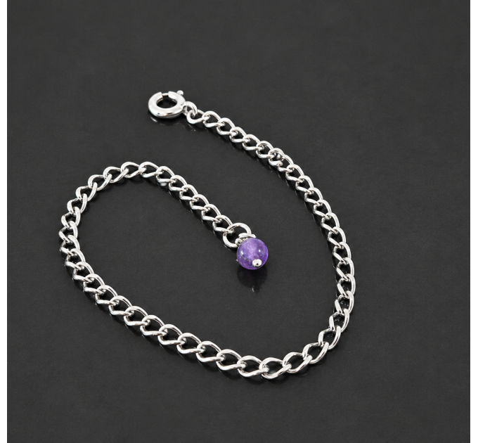 Amethyst Penis Chain — Non-Piercing Sterling Silver Adjustable SilverBuds