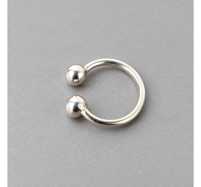 Fake Prince Albert Piercing – Sterling Silver Non-Piercing PA Ring for Men SilverBuds