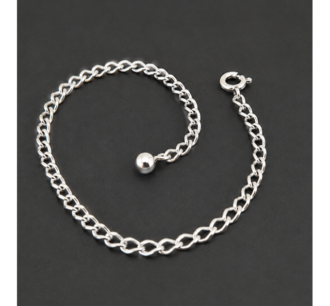 Silver Bead Penis Chain — Non-Piercing Sterling Silver Adjustable