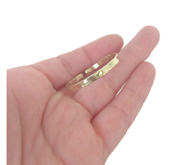 Handmade Hammered Brass Penis Ring – Adjustable Non-Piercing Jewelry for Men