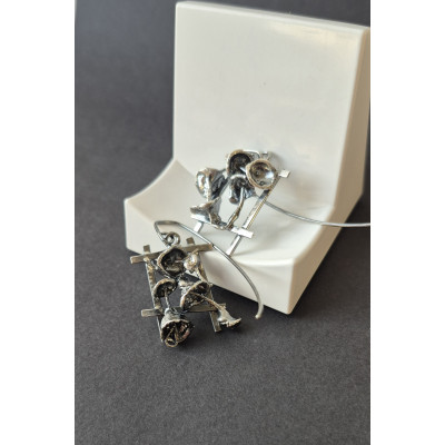 Unique Handmade Silver Earrings – Sculptural Artistic Jewelry by SilverBuds Unique Handmade Silver Earrings – Sculptural Artistic Jewelry by SilverBuds