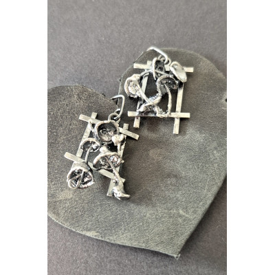 Unique Handmade Silver Earrings – Sculptural Artistic Jewelry by SilverBuds Unique Handmade Silver Earrings – Sculptural Artistic Jewelry by SilverBuds