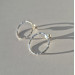 Handmade Open Circle Textured Sterling Silver Stud Earrings