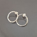 Handmade Open Circle Textured Sterling Silver Stud Earrings