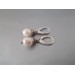 Sterling silver earrings with natural pearls