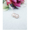 Handmade Silver earrings with natural pearls